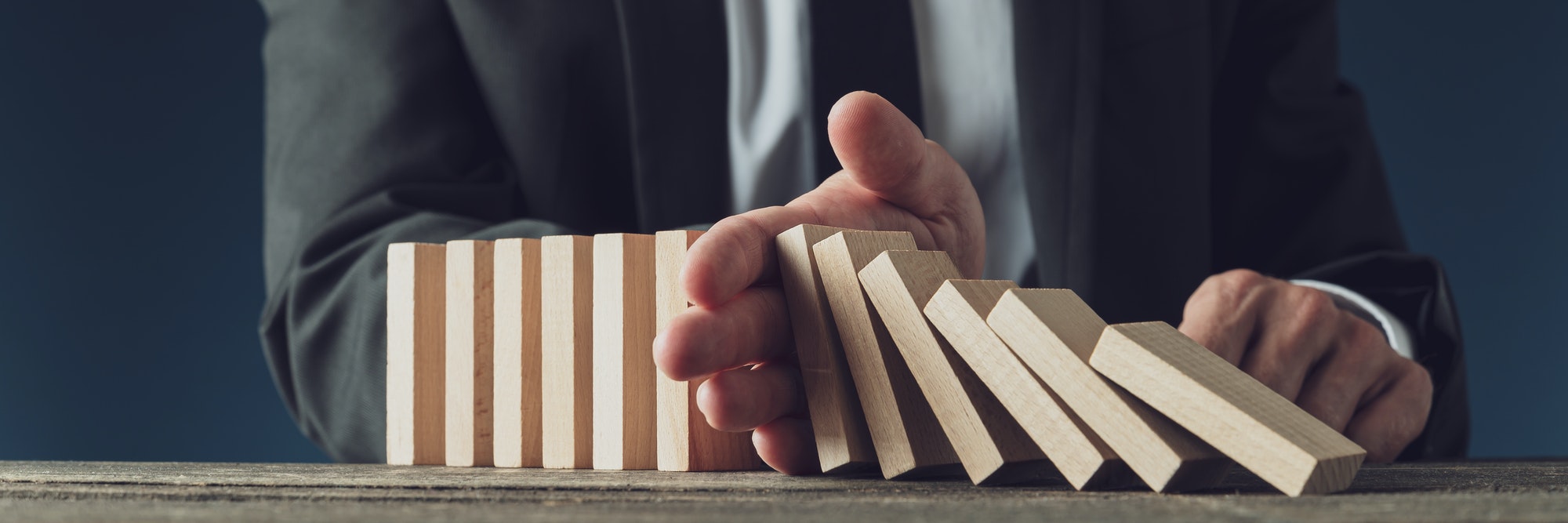 Conceptual image of business management and decision making